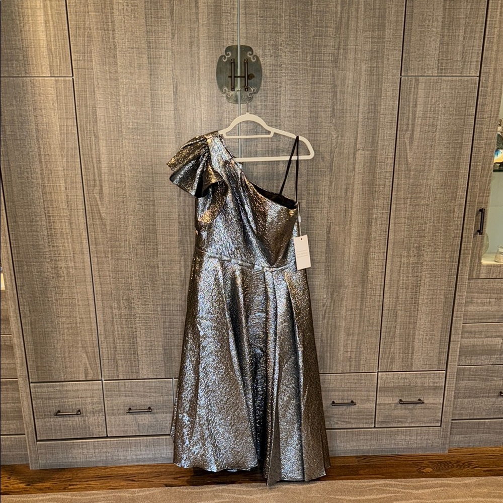 Mac Duggal Shimmering Silver Dress